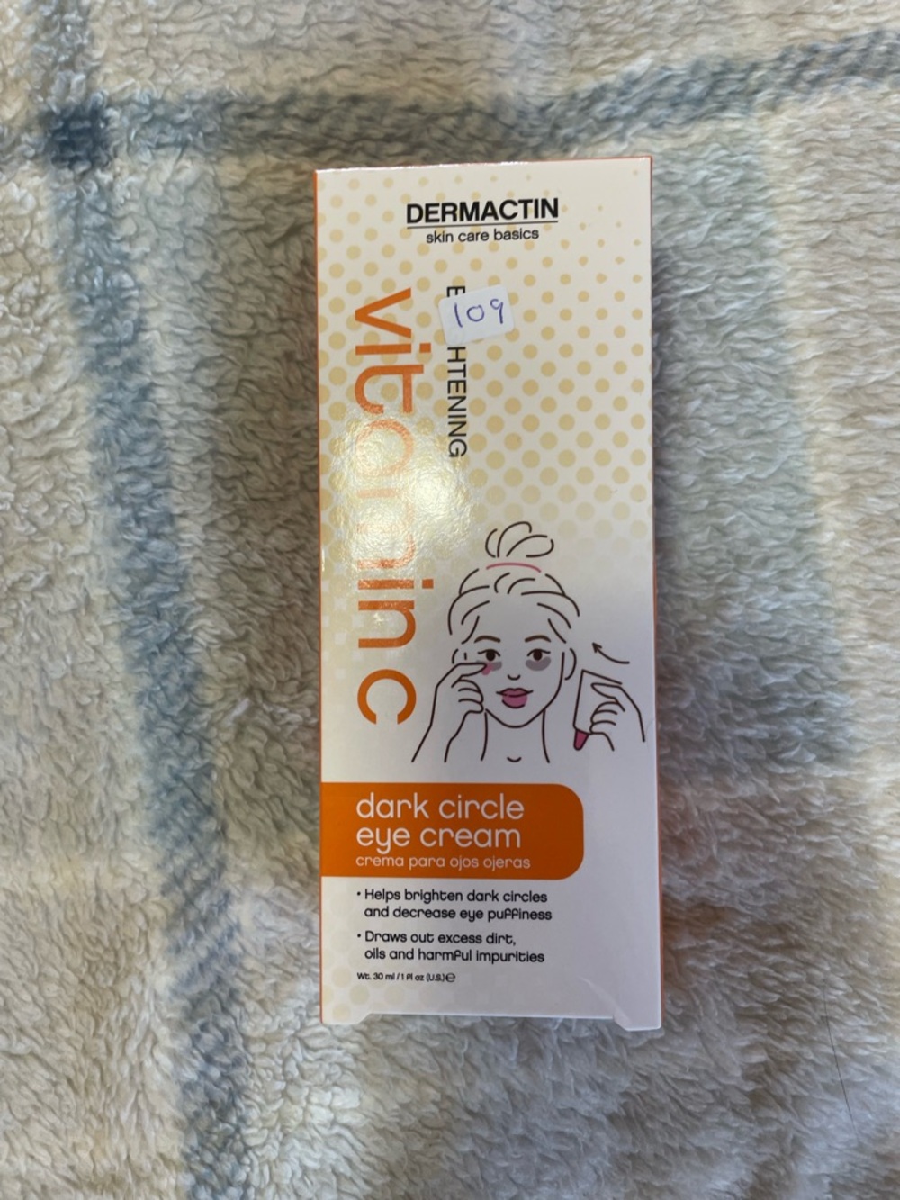 Dermactin Vitacin C Dark Circle Eye Cream - White & Orange